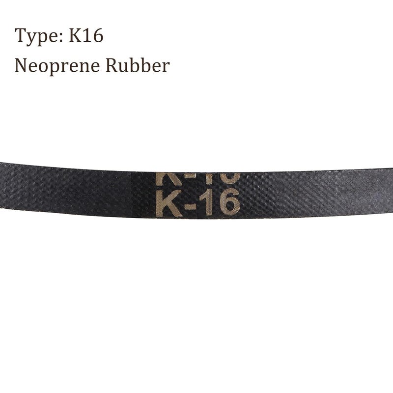 Kozelo K-16 Power Drive V-Belt - [16 Inch Pitch Girth] Fan Rubber Wrapped Industrial Belt for Transmission Use, 8mm Width, 6mm Height - Image 2